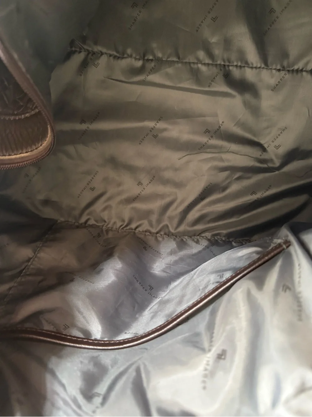 Handmade genuine Woven Leather Weekend Duffel Bag - Dark Brown
